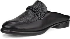 ECCO Women's Sculpted Luxury Braided Mule, Black/Black Patent, 7-7.5