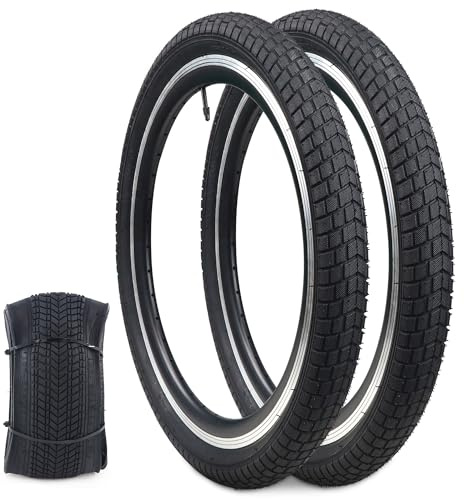 GRELiving 2 Stück 20 Zoll Reifen 20x2.125 Mantel 57-406 Fahrradreifen Kind MTB Bicycle Tires