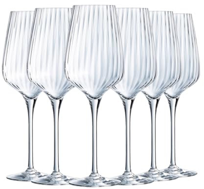 Chef&Sommelier - Collection Symétrie - 6 Verres à pied 35 cl - Fabriqués en France - Emballage renforcé