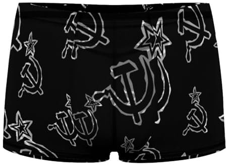 FWJZDSP UDSSR Hammer und Sichel kühlende dünne Mesh-Unterwäsche für Herren, durchsichtige Boxershorts, Valentinstagsgeschenk