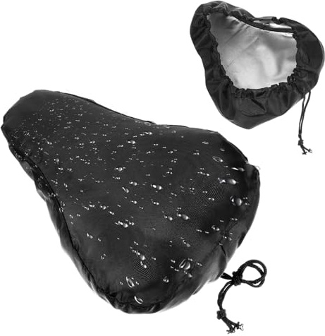 Wanmu Fahrradsitzbezug wasserdichter Fahrradsattelschutz Mountainbike-Kissen-Regenschutz mit Kordelzug waschbarer Regenschutz für Zweiradsättel für Regen und Staubschutz