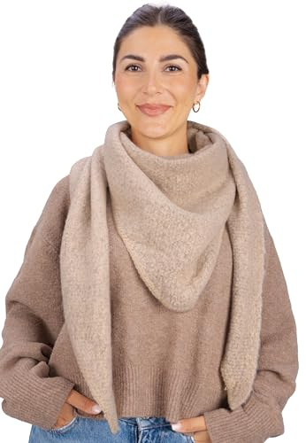 Kuschelig weicher Damen Schal in dreieck Form uni Farben - Britta