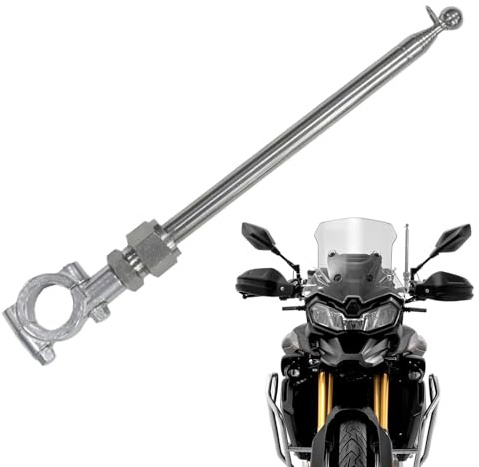 Motorcykel-flaggstång – motorcykelstyr-flaggstång, motorcykelflaggstång, motorcykelflaggstång, motorcykelflaggstångsfäste, teleskop-flaggstångsmonteringsstativ – motorcykeltillbehör med