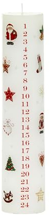 Smart Garden Traditional Christmas Advent Candle - 50 Hour Burn Time - 22cm - Christmas Candle - Gift Idea for Christmas Xmas - Perfect for Home, Kitchen, Living Room