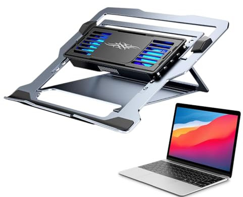 Soporte de refrigeración para laptop, soporte ajustable de escritorio, almohadilla de refrigeración para laptop, soporte ergonómico para laptop, ventilador enfriador recargable para novia, colegas