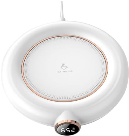 Hemobllo Calentador de Tazas Eléctrico USB Temperatura Base Resistente al Agua Desgaste Compacto y Portátil para Café Té y Leche Casa o Oficina