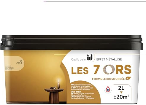 ID PEINTURE EFFET MÉTALLISÉ 7 ORS OR JAUNE 2L PARIS