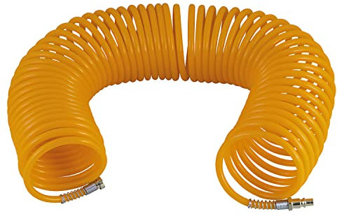 Maurer 82686 - Tubo a spirale polietilene per aria compressa con raccordi Ø 6x8 mm, 15 metri, arancione, 1 pz.
