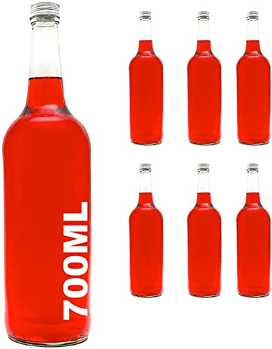 6 botellas de vidrio vacías 700 ml slkfactory