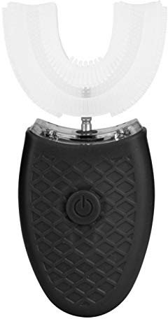 Cepillo De Dientes Eléctrico En Forma De U, Cepillo De Blanqueamiento De Dientes En Forma De U Para El Hogar Cepillo De Dientes De Carga Ultrasónica De Limpieza Bucal De 360 °(negro)