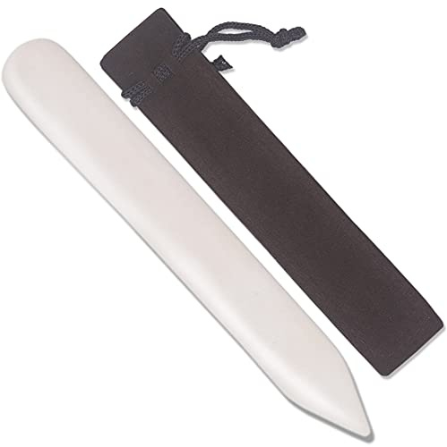 Genuine Bone Folder Paper Creaser Set Scorer Crease Marker Card Making Office Supplies Handmade Book Bookbinding Craft Scoring Folding Creasing Paper Crafting Scrapbooking Tool DIY Leather Burnishing