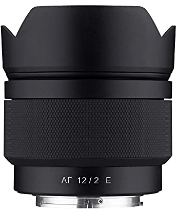 Samyang Objectif ultra large 12 mm F2.0 AF pour Sony E Étanche aux intempéries, finition UMC, ouverture rapide, autofocus, capuchon amovible, filtre 62 mm, APS-C compact, ciel nocturne et architecture