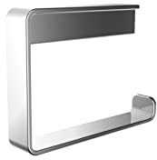 EMCO Loft Toilettenpapierhalter zur Wandmontage, moderner Papierhalter ohne Deckel, hochwertiger Papierhalter aus Aluminium, chrom