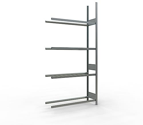 SCHULTE Lagertechnik Anbauregal, Räder-/Reifenregal, 2750 x 1300 x 400 mm (HxBxT), verzinkt, 4 Lagerebenen á 150 kg Fachlast pro Ebene