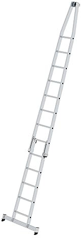 PROREGAL Sprossen-Glasreinigerleiter Satz mit nivello®-Traverse | 2-teilig | Leiter, Teleskopleiter, Trittleiter, Bockleiter, Sprossen-Doppelleiter