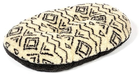 Danish Design Neutral Geometric - Sherpa Fleece Quilted Mattress Grey Dog Bed for Adult/Senior/Puppy Beds - 27in