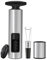 ELMWAY Wine Opener Set – Manual Self-Pull Corkscrew with Foil Cutter, Premium Wine Aerator Pourer & Vacuum Stopper, Brushed Stainless Steel, Power-Free and Easy to Use, Built to Last – 4-in-1
