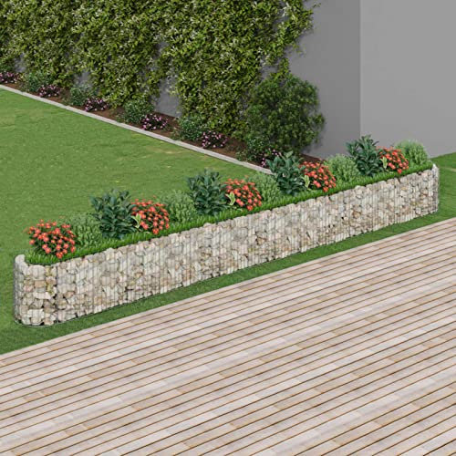 Keyroto Gabionen Gabionen Hochbeet Gabionenkörbe Gabione Verzinktes Eisen 540x50x50 cm