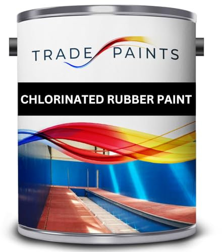 Chlorinated Rubber Paint For Concrete Stone Brick - Excellent Durable Waterproofing & Chemical Resistant (Ribbon Blue BS18E50, 1 Litre)
