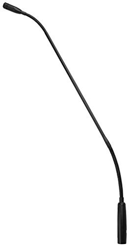 JTS GM-5218 Microphone électret col de Cygne avec supercardioïde, Micro de conférence pour divulgues, conférences et Autres transmissions vocales, Noir
