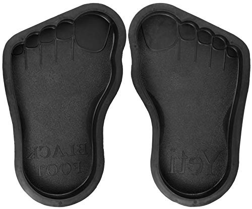 @tec Betonform Schalungsform Gießform Plastikformen für Beton, Trittsteinplatte, Bodenplatten, Trittsteine, Gartenplatten, Gehwegplatte 2-teilig Pflasterform Yeti Füße 50x25x5 cm