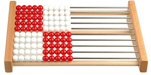 Rechenrahmen 1 – 100, Abakus, Schüler-Recheschieber | Wiemann Lehrmittel (Rot/Weiß)