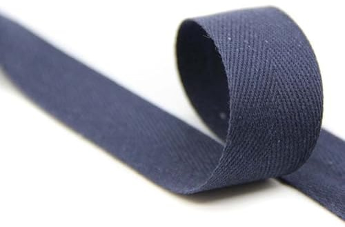 25mm | 5m Köperband | Nahtband | 80% Baumwolle | dunkelblau