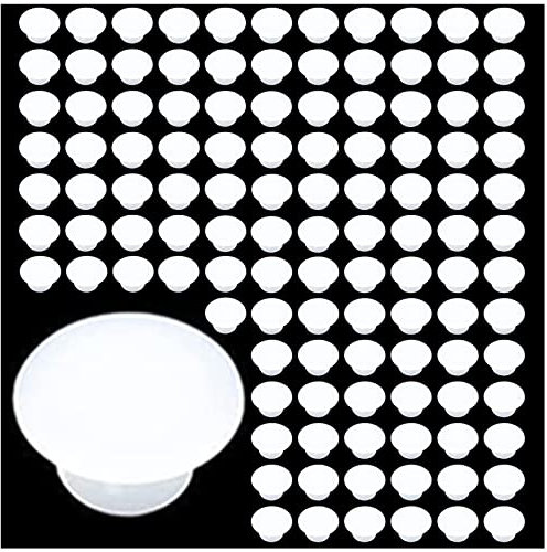 ZoeTekway Blindstopfen 130 Stück 10 mm weiß Abdeckstopfen Möbellochabdeckung, Abdeckkappen für Bohrlöcher, Lochkappen, Abdeckkappen für Schrauben Möbel