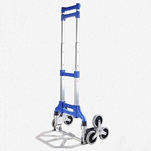 Klappbarer Einkaufswagen aus Stahl mit pannensicherem PU-Rad und 60 kg Tragfähigkeit, Treppensteigwagen für Sackkarre, Handwagen, Schubkarre (Stil Nr. 4)(Stil Nr. 3)