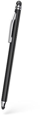 Hama Touchscreen Stift (Eingabestift, Tablet Stift für alle Tablets, Stylus Pen, für Android/iOs, Handy Stift, Tablet Stift, für kapazitiven Touch Display, superdünn, Touchpen, Pen, mit Clip) schwarz