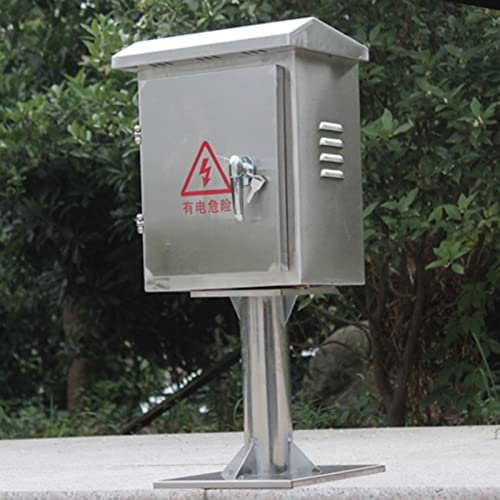 Summer Rainy Days Edelstahl Stromverteilerkasten, Metall-Anschlusskasten, Projektkasten, Solar-PV-Kombikasten, Kabelbox für Außenbereich, Wasserfest IP65, NEMA 12, Silber