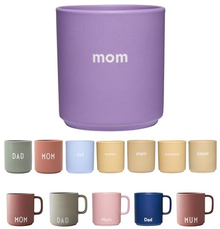 Design Letters Lieblingsbecher Lila MOM Tassen | Mama Tasse | Geschenke für Mama, Geburtstagsgeschenk für Mamma | Kaffeebecher Porzellan | Tasse mit Spruch | Mutter Geschenk | Dekorativ Kaffeetassen