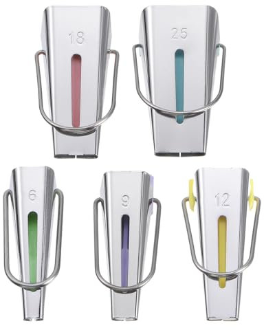 QUARKZMAN Biais Ruban Fabricant Trousse 6mm 12mm 18mm 25mm 9mm Simple et Double Plié Tissu Biais Reliure Fabricant Couture Outil pour Tissu Fouillis Piquage Couture DIY, 5 Couleurs