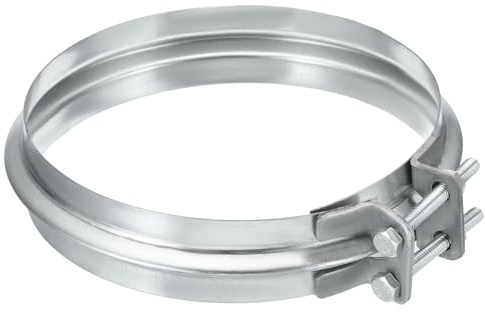 PATIKIL Rohrschelle, 6(150mm) verstellbare verzinkte Eisenrohrschelle für Luftkanäle, Trocknerabluftschlauch, Kraftstoffleitung, Sanitär