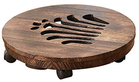 BGFYUSF Planta De Madera con Ruedas,Ruedas para Carrito De Jardinera para Interiores Y Exteriores Posavasos con Ruedas,Bandeja Móvil para Macetas,Paleta para Jardineras