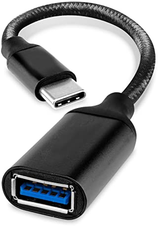 PH26Ⓡ Câble Adaptateur OTG Compatible Xiaomi Redmi Note 13 5G Global USB-C Mâle vers USB - A Femelle Nylon Tressé Aluminium - Câble USB C Mâle vers USB A Femelle - 20 cm
