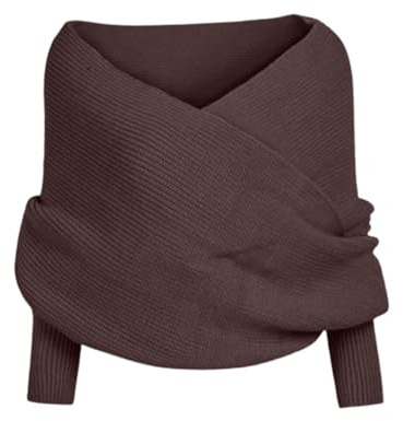 Weihnachtspullover Schal Mit Ärmeln Strick Elegante Ärmelschal Winter Warm Gestrickt Schals Umhang Einfarbig Wrap Schal Shawl Cape Strickschals Elastizität Mode Pulloverschal Freizeit Sweater Scarf