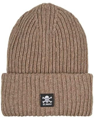 FC St. Pauli Beanie Wintermütze Strickmütze (DE/NL/SE/PL, Alphanumerisch, Einheitsgröße, beige)