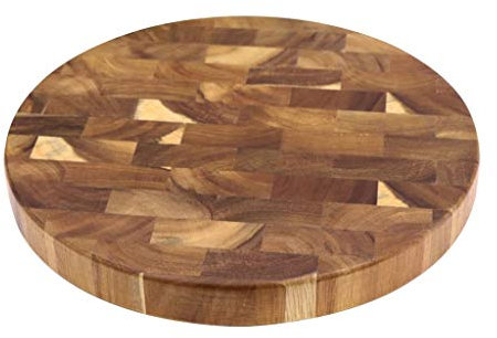 Aioneer Planche À Découper en Bois De Bout Planches À Découper en Bois Bloc De Boucher en Bois Planche Épaisse en Bois Rond