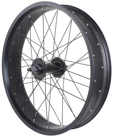 MirOdo Snowbike-Radsatz 20/24/26×4,0 Aluminiumlegierung Fat Tire Bike Vorder-Hinterrad 36H*14G Speichen Scheibenbremse 135mm/195mm Lagernaben Für 6/7/8/9/10-Gang-Strandfahrrad,Fatbike(Front,20)