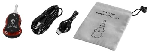 Alnicov Mini-Gitarrenverstärker mit Kopfhöreranschluss, wiederaufladbarer Bluetooth-Empfänger im Taschenformat, sauberer Chorus-Effekt, kompaktes Soundsystem zum Üben und Auftreten