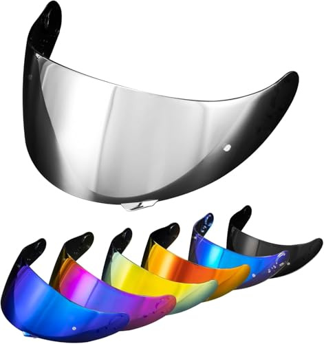 PSLER Hjälmvisir speglat för Shoei GT Air GT Air 2 TC-5 TC-9 Neotec CNS-1, hjälmvisir tonat visir motorcykelhjälm tillbehör ersättning (djupsilverspegel)