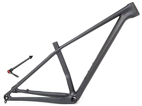 HSIRYAOHD Mountainbike-Rahmen aus Karbonfaser, 27,5er 29er XC AM Hardtail-Fahrrad-Rahmen, 38,1 cm/43,1 cm/43,1 cm/48,1 cm, 12 x 142 mm Steckachsenrahmen, Scheibenbremse, Routing intern (mattschwarz,