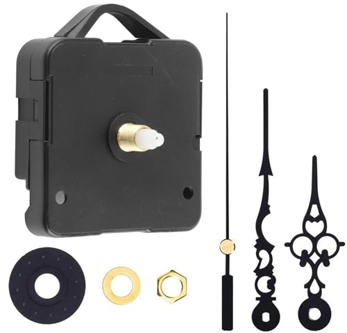 Mecanismo de Movimiento del Reloj de Cuarzo, Movimiento de Reemplazo de Reloj de Cuarzo de Pareja Alta con Manos, Kit de Movimiento de Reloj de Bricolaje para la Apariencia (BLACK)