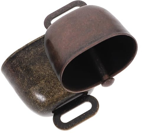OFFSCH 2stücke Kuhglocke Anhänger Aus Eisen Für Schafe Pferde Kühe Als Anti-verlust-haustierglocke Glocken-hänge-dekor Landwirtschaftsglocken-zubehör Bronze-rotbronze-farbe