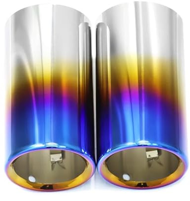 Tubo Escape Automóvil 2 Piezas De Acero Inoxidable Para F30 E92 E90 Serie 3 GT 325i 328i Años 2006 2007 2008 2009 2010. Embellecedores De Escape Para Coche.(Azul)