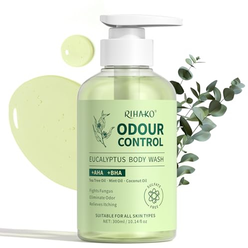Eukalyptus Duschgel, Tea Tree Duschgel med Mintolja och Salicylsyra, Luktdempande, Minskar Akne, Lindrar KlåDa, SvampdöDande DuschtvåL, åTerfuktar, Sulfatfri, Avslappnande och Lugnande DuschtvåL