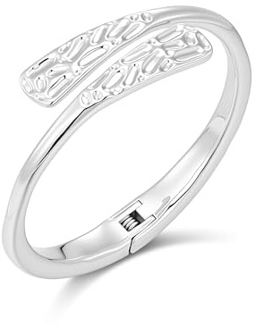 ALEXCRAFT Silber 925 Offen Armreif für Damen 14K Vergoldet Cuff Armbänder