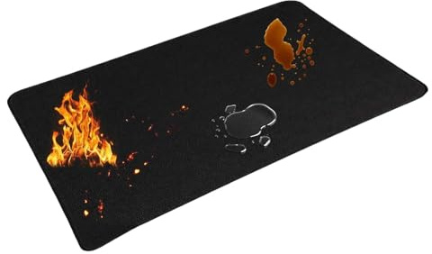TQEBWUS Tapis De Cuisson Pour Barbecue Extérieur - 121 x 91 cm Ignifuge Imperméable Thermorésistant - Tapis De Gril Extérieur,pour Terrasse Jardin Arrière-Cour Cuisine Grillades Barbecue Cheminée