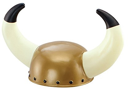 Bristol Novelty BH096 Wikingerhelm mit Kunststoff-Hörnern, für Herren, Mehrfarbig, Einheitsgröße Halloween